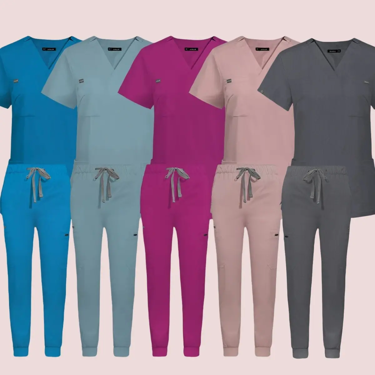 Mehrfarbige Kurzarm-Krankenschwestern-Uniform für Damen Haustierladen Arzt Peeling-Set Medizinische Chirurgie Arbeitskleidung Krankenhaus Peeling-Oberteile