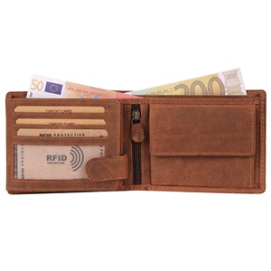 Best Quality Genuine Leather <b>Wallet</b> with Zipper Pocket <b>RFID</b> Shield Large Capacity for Cards and Cash Available For Sale - Product Image 3