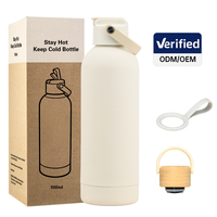 Bouteille d'eau sport 500 ml personnalisable avec logo, couvercle à paille, finition peinture caoutchouc, gourde isotherme pour la course, le cyclisme et les voyages