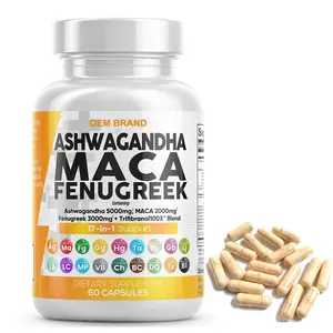 Hot Sale Maca Root Capsules With Ashwagandha Root 17 In 1 Capsules For Stress Mood Thyroid Health Of Mem Women