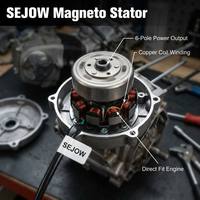 SEJOW 6-Pole Magneto Stator ATV Pit Bike 50 70 90 110cc Gulungan Kumparan Tembaga Tahan Panas Pengganti OEM