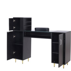 Vente directe d'usine Spa noir Station <span class=keywords><strong>de</strong></span> salon <span class=keywords><strong>de</strong></span> beauté meubles <span class=keywords><strong>de</strong></span> salon Table à ongles avec fonction <span class=keywords><strong>de</strong></span> stockage pour boutique <span class=keywords><strong>de</strong></span> <span class=keywords><strong>manucure</strong></span> - Product Image 4