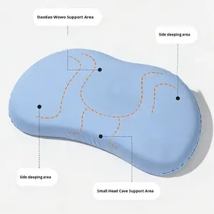 Almohada de Silicona Sólida Tejida Personalizable para Bebés, con Protección para el Cuello, Estilo Minimalista, para Dormir de Lado y Boca Arriba, Lavable - Product Image 2