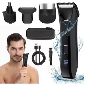 เครื่องโกนหนวดไฟฟ้าแบบ 3in1 OEM/ODM IPX7 ใบมีดคู่ สำหรับโกนหนวดเคราและขนตามร่างกายสำหรับผู้ชาย พร้อมชุดอุปกรณ์ตกแต่งทรงผมและกระเป๋า EVA - Product Image 1