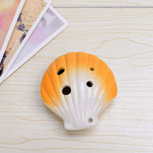 Mini Ocarina en forme de coquillage, 6 trous, en céramique brillante dégradée, instrument de musique pour enfants et apprenants de musique - Product Image 5