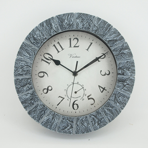 13 Inch <strong>Outdoor</strong> <strong>Clock</strong> Wall Garden <strong>Waterproof</strong> with Thermometer Silent Non-Ticking Modern Decor <strong>Clock</strong> - Product Image 3