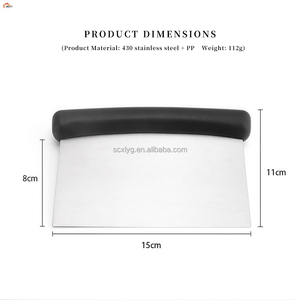 XR Food Grade in acciaio inox <span class=keywords><strong>pasta</strong></span> frolla raschietto raschietto torta decorazione più liscia con manico in plastica taglierina - Product Image 2