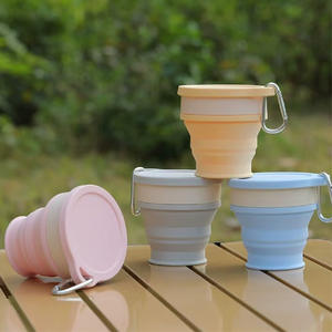 Taza Plegable de Silicona con Mosquetón, Botella de Agua Portátil para Camping, Taza de Viaje Retráctil de Grado Alimenticio - Product Image 4