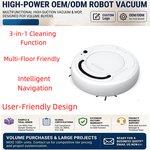 Mini <span class=keywords><strong>Robot</strong></span> Aspirador 3 en 1, Limpiador <span class=keywords><strong>de</strong></span> Pisos Inteligente, Bajo Ruido (60dB), Batería <span class=keywords><strong>de</strong></span> Gran Capacidad (1200mAh), Distribución Global, Oferta 2026 - Product Image 1