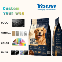 YOUYI En gros Sachet pour aliments pour chiens à huit soudures latérales, en feuille de qualité alimentaire 4 couches, pour l'emballage d'aliments pour animaux de compagnie de grande race