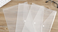 Bolsa de Almacenamiento de Archivos con Logotipo Personalizado, Transparente, Tamaño A4, con Hebilla, para Guardar Pruebas y Documentos