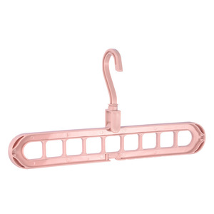 Nine Hole Clothes Hanger Multi Functional Foldable <b>Plastic</b> Storage Organizer For Clothes Trouser Tie Hanging <b>Rack</b> Rectangle - Product Image 5