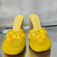 Sandales compensées à bout fermé en résille respirante style créateur 2026 avec motif floral, faible MOQ, livraison rapide pour femmes