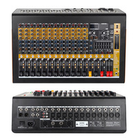 Console de mixage audio professionnelle amplifiée 12 canaux MC12P 2x350W avec Bluetooth, USB et alimentation fantôme 48V pour scène, DJ, studio et sonorisation en direct