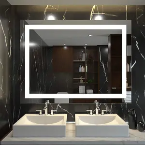 عالية الجودة الحديثة قابل للتعديل لون الإضاءة الحمام مضيئة الغرور مرآة حائط