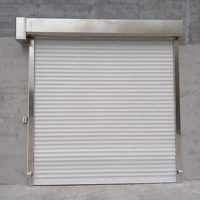 Porte roulante en aluminium OEM d'usine, couleur personnalisée pour les entrepreneurs, les constructeurs, les grossistes, porte extérieure enroulable d'usine