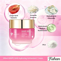 Crème Visage Hydratante et Antioxydante Naturelle Bio aux Extraits de Pépins de Raisin et de Tremella, enrichie en PGA, pour une Peau Lisse et Éclatante