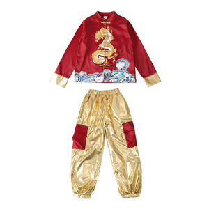 Costume da Spettacolo di Danza Jazz in Stile Cinese per Bambini, <span class=keywords><strong>Abbigliamento</strong></span> Hip-Hop Guochao, Costume da Esibizione per Ragazzi nel Street Dance - Product Image 5