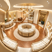 Conception d'intérieur de bijouterie de luxe en bois et solution clé en main pour l'ensemble du magasin