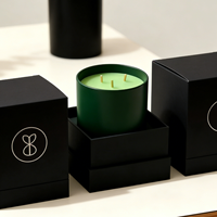 Coffret Cadeau Carré Rigide Réutilisable et Recyclable pour Bougies, Huiles Essentielles et Aromathérapie, Impression UV Quatre Couleurs, Marquage à Chaud, Luxe