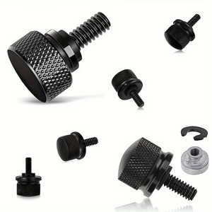Kit Penutup Tombol Mur Baut Sekrup <span class=keywords><strong>Fender</strong></span> Belakang Berbahan <span class=keywords><strong>Alloy</strong></span> dengan Ulir 1/4"-20 untuk Harley Sportster Fatboy Dyna Softail Chopper - Product Image 5