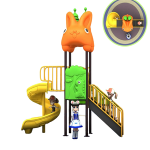 Thiết bị chơi trẻ em ngoài trời, playgroura trường trượt nhựa lớn làm bằng kim loại. - Product Image 6