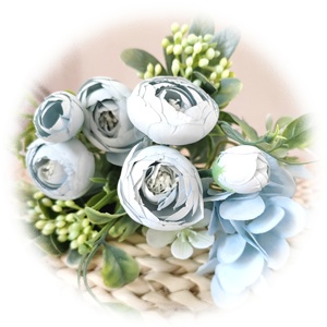 New <strong>Design</strong> Wedding and April Fool's Day Decorative Bouquet Pink Ranunculus <strong>Peony</strong> Rose Bunch <strong>Artificial</strong> Floral Art - Product Image 5