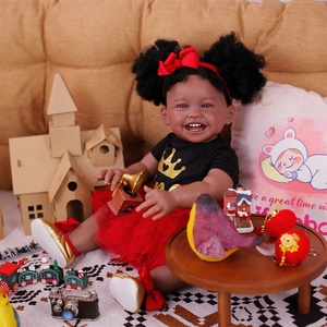 Muñeca Bebé <span class=keywords><strong>Reborn</strong></span> Realista Negra al por Mayor de Lifereborn con Biberón y Pañal, 24 Pulgadas, Vinilo Suave - Product Image 2