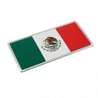 Calcomanía para Auto con Diseño de la Bandera de México, en Aluminio Resistente, Personalizada, Impermeable, Placa Delgada, Gráficos Automotrices con Impresión de Múltiples Procesos