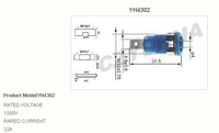 YUHUA petit 32A 4mm reliure haut-parleur Terminal prise banane Jack connecteur