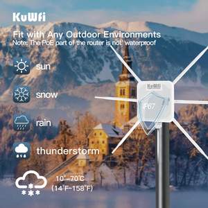 Point d'accès extérieur KuWFi industriel Wi-Fi 6 haute puissance 3000 Mbps avec gestion à distance, répéteur maillé <span class=keywords><strong>longue</strong></span> <span class=keywords><strong>portée</strong></span> IP67 pour écoles - Product Image 4