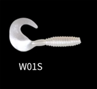 Leurre de pêche artificiel souple et réaliste en forme de ver à queue bouclée, 60mm 2.4g, à coulée lente, 14 pièces/ensemble, pour la pêche sportive, vente en gros OEM