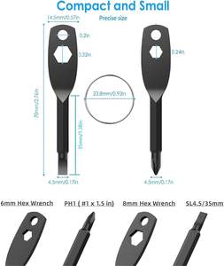 أدوات متعددة الاستخدامات 4 في 1 للرجال على شكل مفك براغي مع سلسلة مفاتيح، هدايا عيد الميلاد للأب والزوج والأصدقاء - Product Image 2