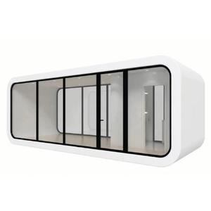 ห้องทำงานสำเร็จรูปทรงวงรี GJG-122 หน้าต่างอะลูมิเนียม ไฟ LED ดีไซน์มินิมอลแบบตั้งอิสระ - Product Image 1