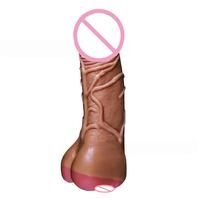 Godemiché 2-en-1 en silicone pour masturbation masculine, modèle pénis naturel, jouet sexuel pour femme, produits sexuels pour adultes, jouets sexuels