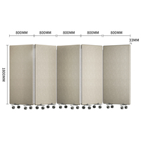 Cloisons de séparation autoportantes insonorisées pour bureaux, conformes à la norme ASTM C423 Europe, avec isolation acoustique à 360° ° Roues flexibles