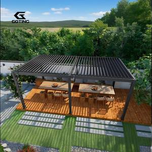 <span class=keywords><strong>Pergola</strong></span> <span class=keywords><strong>bioclimatique</strong></span> automatique à toit à lames imperméable 6m X 4m - Product Image 6