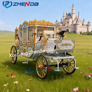 Luxury Royal Wedding Horse Carriage Electric Steel Structure Customizable Color for Sale - Product Image 5