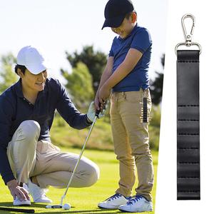 Llavero de cuero PU de 7 agujeros duradero con soporte para putter de golf de estilo religioso elaborado en cuero de primera calidad - Product Image 5