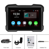 Podofo Monitor Portabel Nirkabel 5 Inci Carplay/Android Auto Tahan Air IP67 untuk Sepeda Motor Mendukung Airplay Android Cast BT
