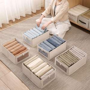 Armoire pliante multifonctionnelle Organisateur de rangement de vêtements Tiroir à vêtements ultra spatial Organisateur de placard avec poignée - Product Image 4