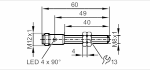 Sensor de Proximidad Inductivo IFM IE5312, 2 mm, Sin Contacto, PNP NO, Conector M12 de 4 Pines, IP67, 10-36 VCC, Interruptor de Detección de Posición de Metal - Product Image 2