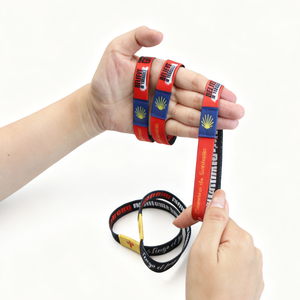 JXSEW1003 Vielseitiges benutzer definiertes Muster Leichte Armbänder aus elastischem Stoff, einstellbar für Werbeartikel im Fitness studio und für den Heimgebrauch - Product Image 1