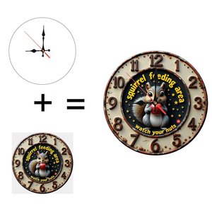 Round Wooden Wall <b>Clock</b> Vintage Numeral <b>Silent</b> Non Ticking Home Decor Hanging <b>Clock</b> 25Cm - Product Image 6