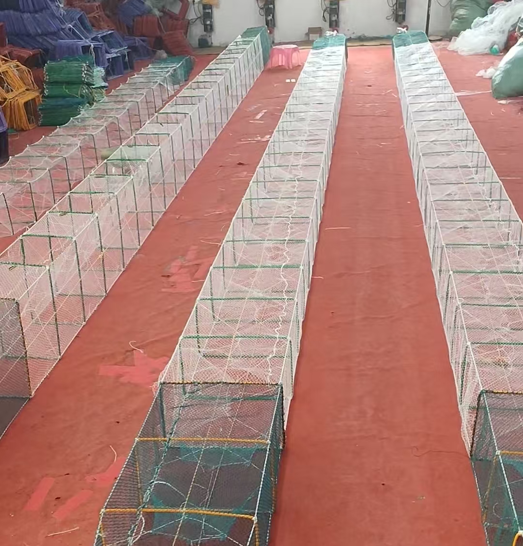 Fishing Net Portable Lobster Cage Foldable Crab Fish Crayfish Catcher Long Trap Fishing Shrimp Cage Crab Eel Aquaculture Traps