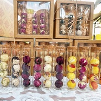 Thé en fleurs fait main en gros, emballage en tube à essai, boule de thé en fleurs aromatisée, thé de haute qualité, boissons chaudes chinoises