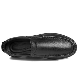 Mocassins décontractés italiens noirs en cuir de haute qualité pour hommes chaussures à enfiler à semelle souple pour hommes chaussures <span class=keywords><strong>bateau</strong></span> de fête - Product Image 5