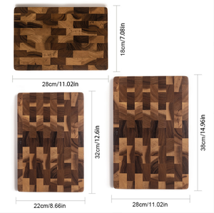 <span class=keywords><strong>Tagliere</strong></span> in legno di Acacia da cucina personalizzato stile naturale scacchiera - Product Image 5