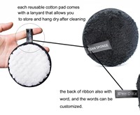 Disque démaquillant facial rond en coton microfibre épais, super doux, écologique, réutilisable et lavable