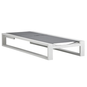 Chaise de plage de Relaxation étanche blanche cadre en aluminium chaise longue extérieure pour <span class=keywords><strong>jardin</strong></span> <span class=keywords><strong>pliable</strong></span> piscine meubles de lit de jour - Product Image 2